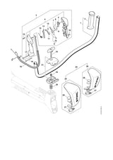 STIHL 4180-180-1113 Gaszug positie 19 technische tekening
