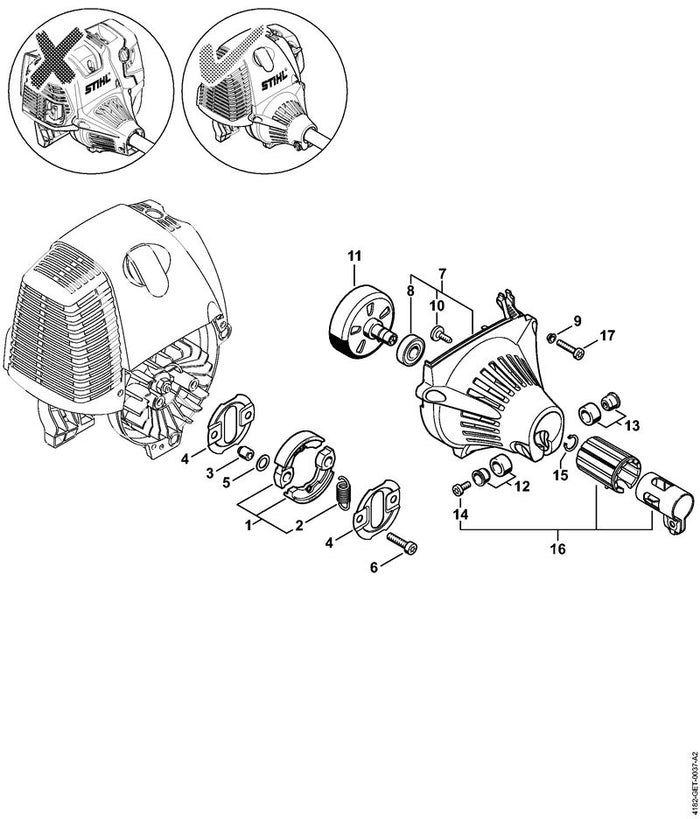 STIHL 0000-997-5902 Zugfeder positie 2 technische tekening