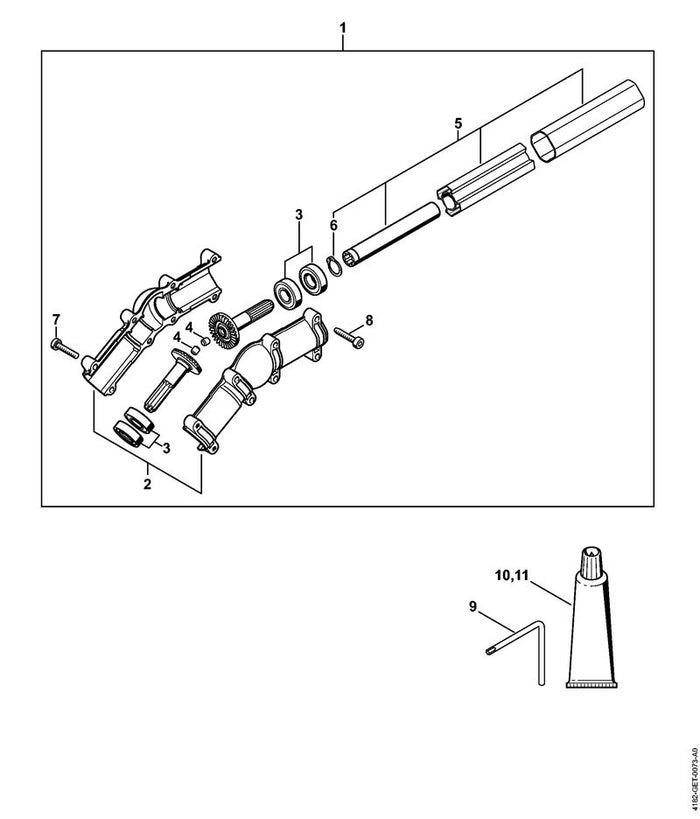 STIHL 0000-988-6115 Stopfen positie 4 technische tekening