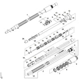 STIHL 4182-711-7321 Lagerrohr positie 25 technische tekening