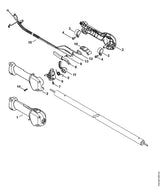 STIHL 4180-180-1110 Gaszug positie 15 technische tekening