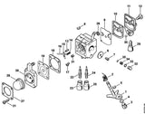 STIHL 4314-120-0601 Vergaser C1Q-S74H positie -1 technische tekening