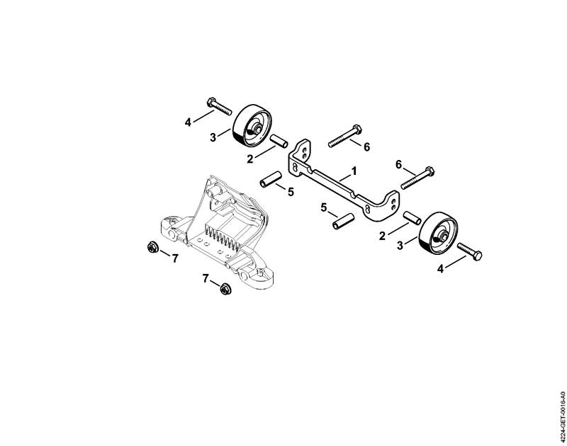 STIHL 4224-791-7204 Hülse positie 5 technische tekening