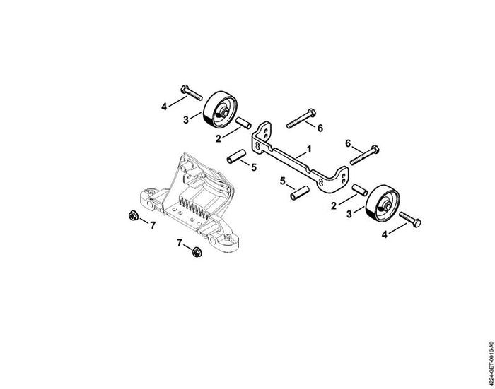 STIHL 4224-791-7204 Hülse positie 5 technische tekening