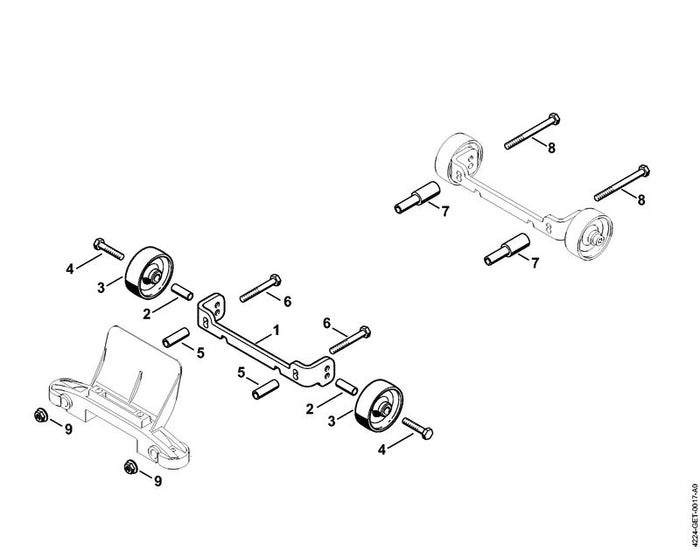 STIHL 4224-791-7205 Hülse positie 7 technische tekening