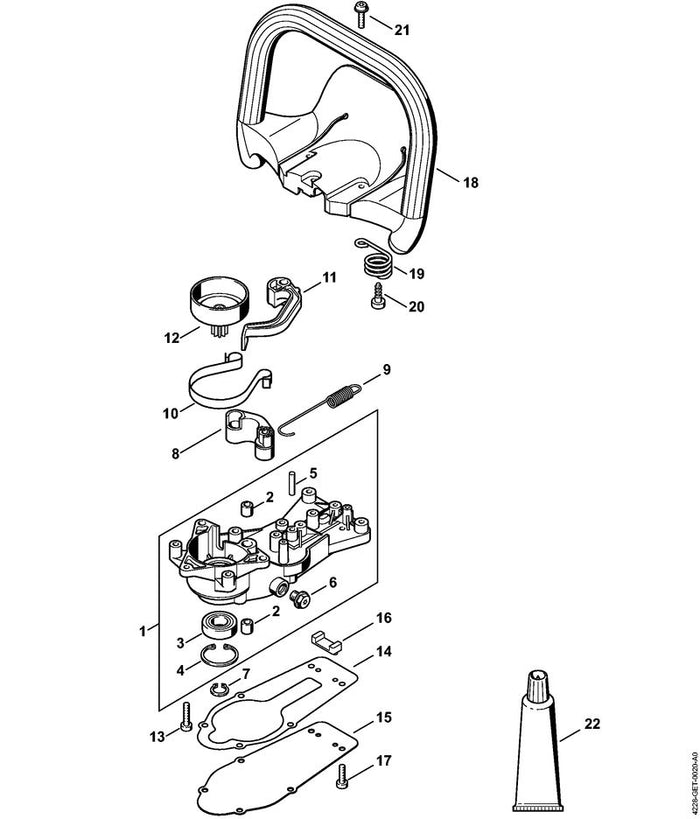 STIHL 4228-162-7900 Zugfeder positie 9 technische tekening