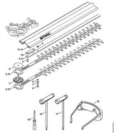 STIHL 9064-371-0985 Senkschraube DIN7991-M5x16-12.9 positie 3 technische tekening