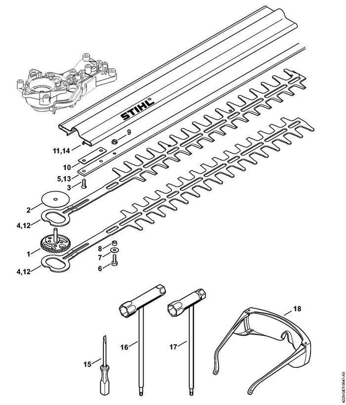 STIHL 4228-642-8700 Anlaufscheibe positie 2 technische tekening
