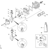 STIHL 4228-007-1050 Dichtungssatz positie 18 technische tekening