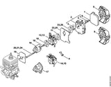 STIHL 4229-120-0606 Vergaser C1Q-S68H positie 12 technische tekening