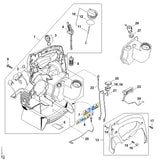 STIHL 4229-182-1003 Gashebel positie 23 technische tekening