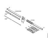 STIHL 4230-710-7101 Schaft Ø 25,4 mm positie 2 technische tekening