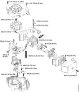 STIHL 4229-140-6903 Stutzen mit Gitter positie 4 technische tekening