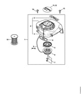 STIHL 4237-967-1506 Typenschild HS 82 R positie 11 technische tekening