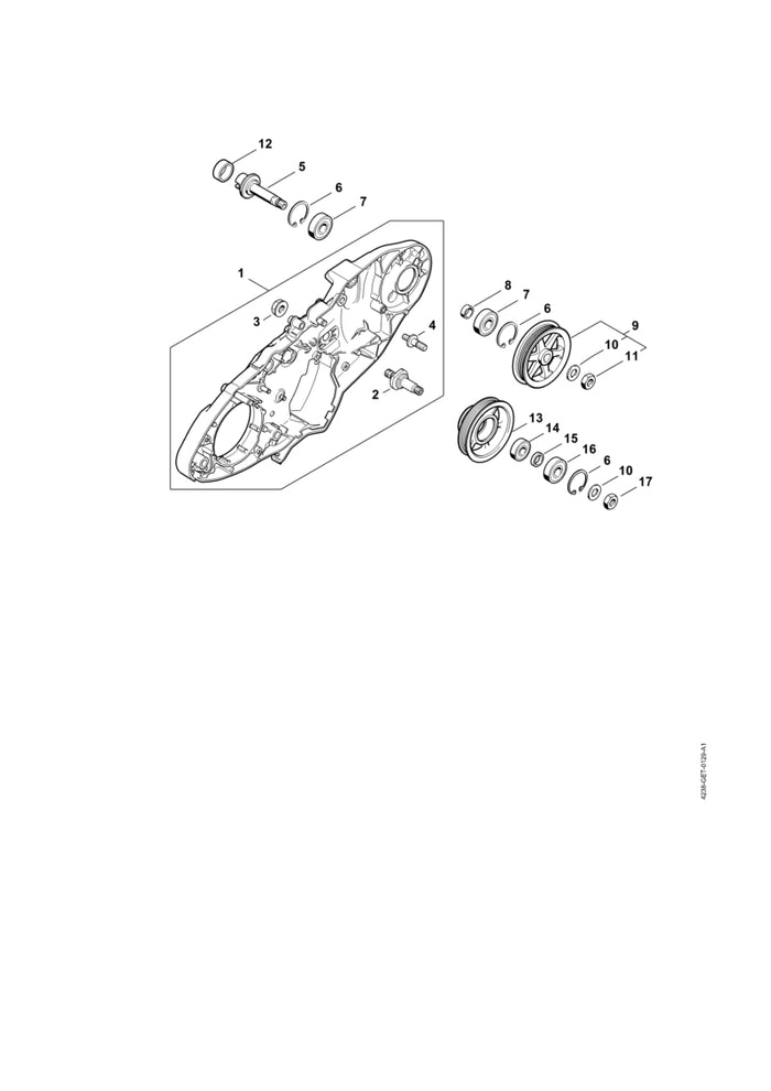 STIHL 4238-764-8508 Riemenscheibe positie 13 technische tekening