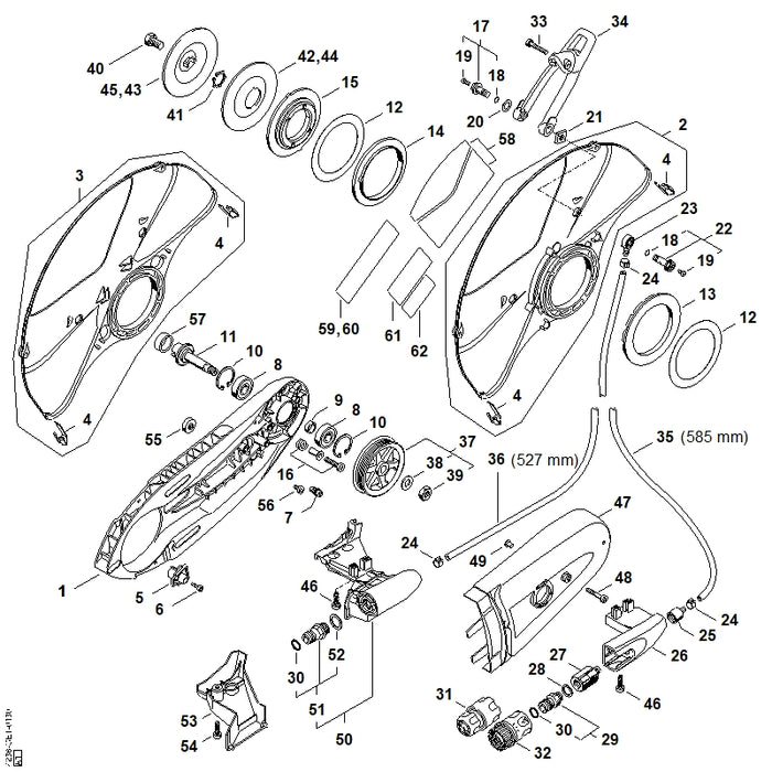 STIHL 4224-700-2901 Verstellhebel positie 34 technische tekening