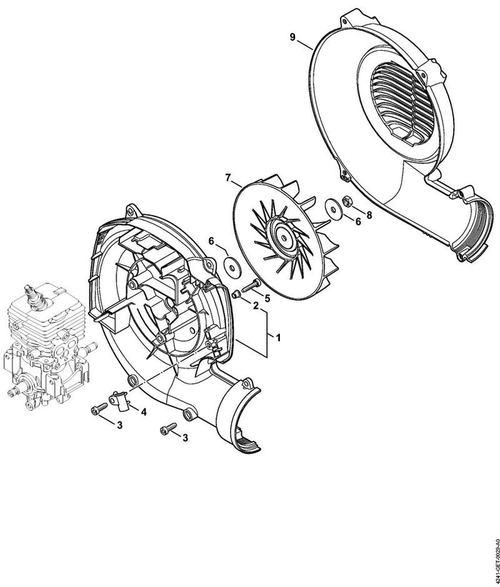 STIHL 4203-182-2107 Halter positie 4 technische tekening