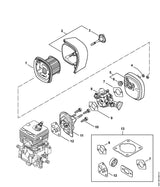 STIHL 4241-140-1002 Filterdeckel positie 2 technische tekening