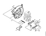 STIHL 4241-791-0802 Griffhälfte positie 10 technische tekening