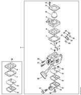 STIHL Z000031Z010 Leerlaufstellschraube positie 20 technische tekening
