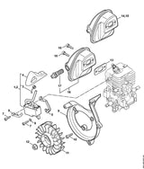 STIHL 4241-140-0610 Schalldämpfer positie 14 technische tekening