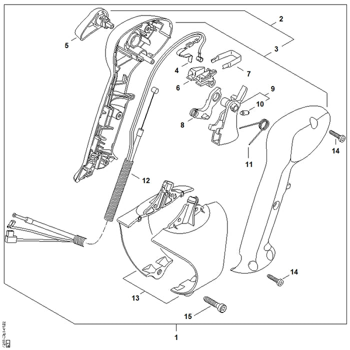 STIHL 9074-478-4547 Schraube IS-P6x26 positie 15 technische tekening