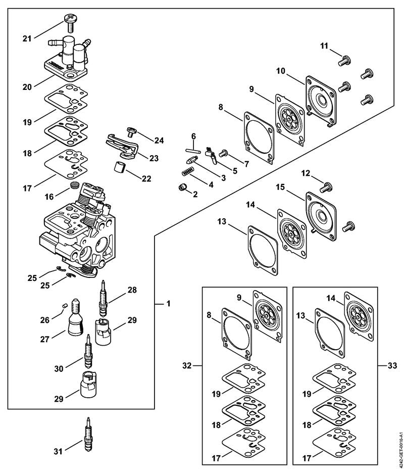 STIHL 4242-129-0904 Dichtung positie 13 technische tekening
