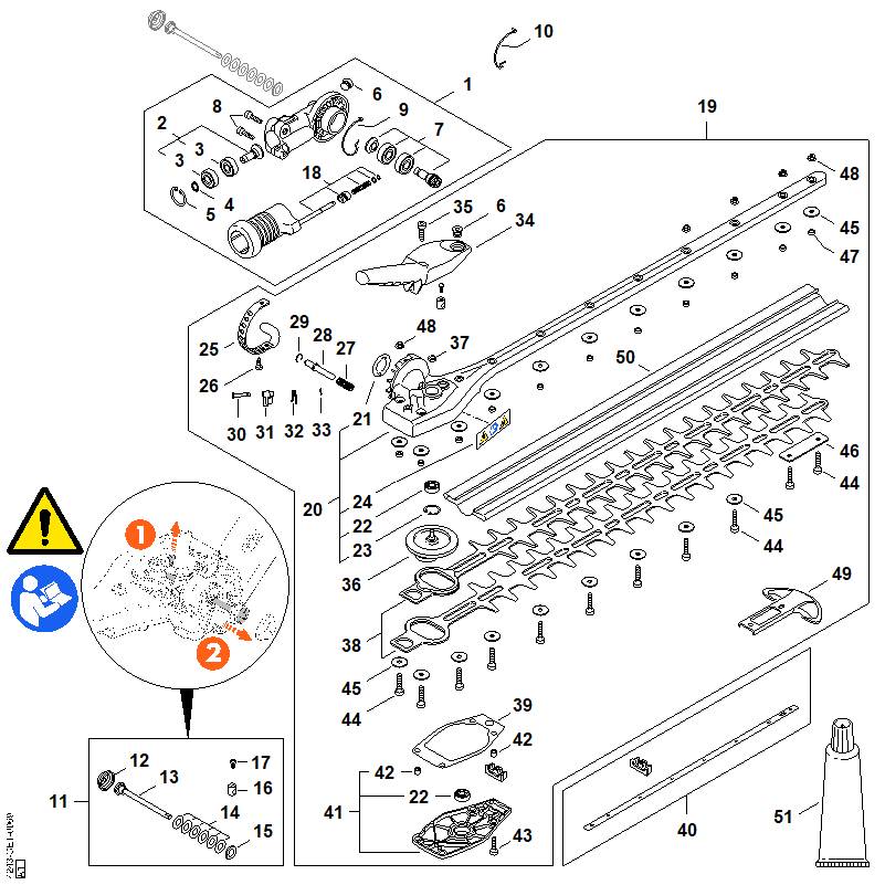 STIHL 4243-642-4600 Rastleiste positie 25 technische tekening