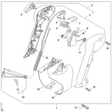 STIHL 4244-180-1113 Gaszug positie 12 technische tekening