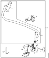 STIHL 4282-791-0901 Klemmschale positie 12 technische tekening