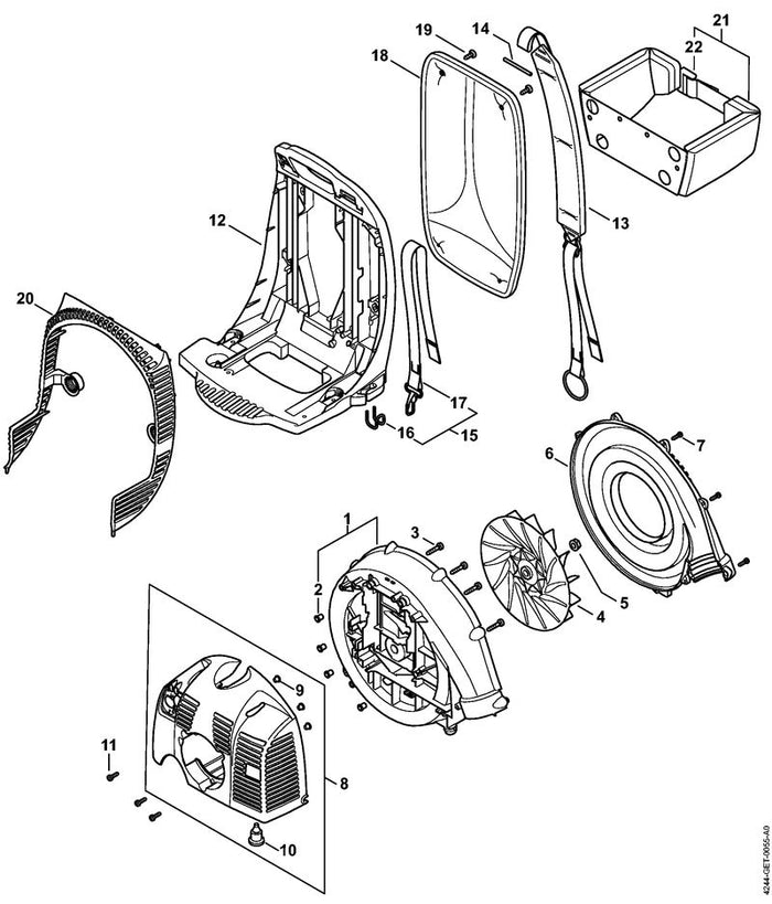 STIHL 9220-260-1301 Sechskantmutter M10x1 positie 5 technische tekening
