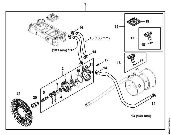 STIHL 4244-770-0202 Dosierstück ULV positie 17 technische tekening