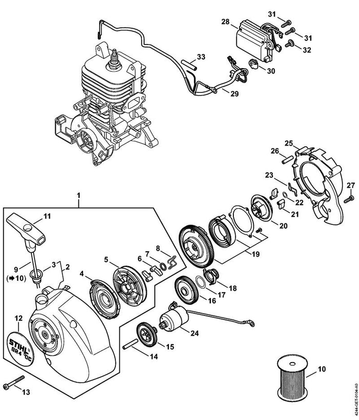 STIHL 0000-988-8606 Hülse positie 26 technische tekening