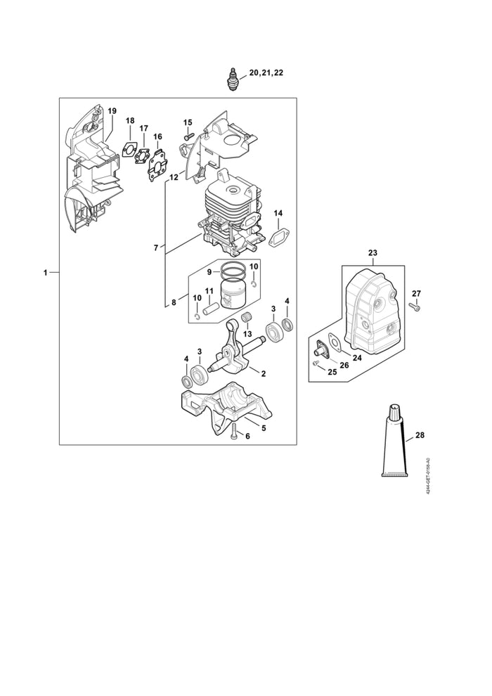 STIHL 9512-003-3141 Nadelkranz 12x16x13 positie 13 technische tekening