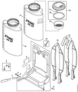 STIHL 4247-710-9002 Traggurt positie 12 technische tekening