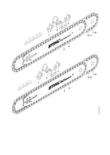 STIHL 3210-007-1000 Satz Verschlussglied positie 2 technische tekening