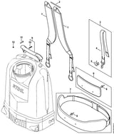 STIHL 9110-319-1051 Linsenschraube DIN7985-M5x25-8.8 positie 11 technische tekening