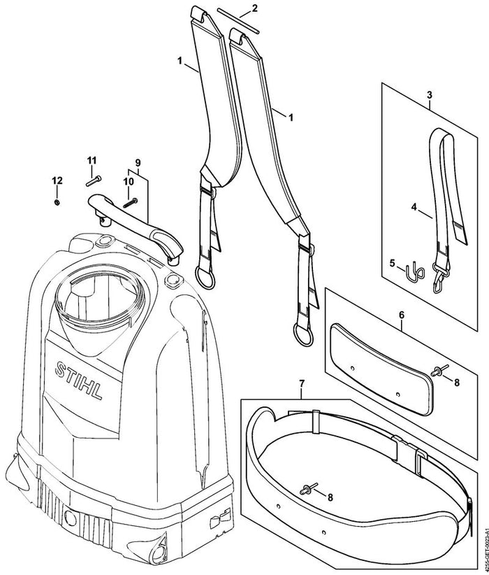 STIHL 9074-477-4190 Schraube IS-P5x25 positie 10 technische tekening