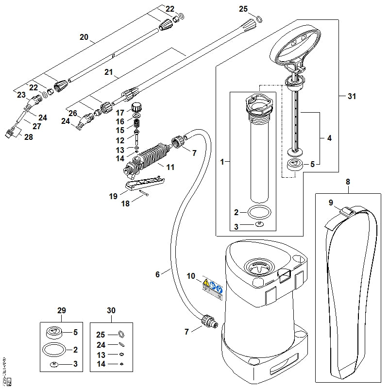STIHL 4255-510-3901 Hebel positie 19 technische tekening