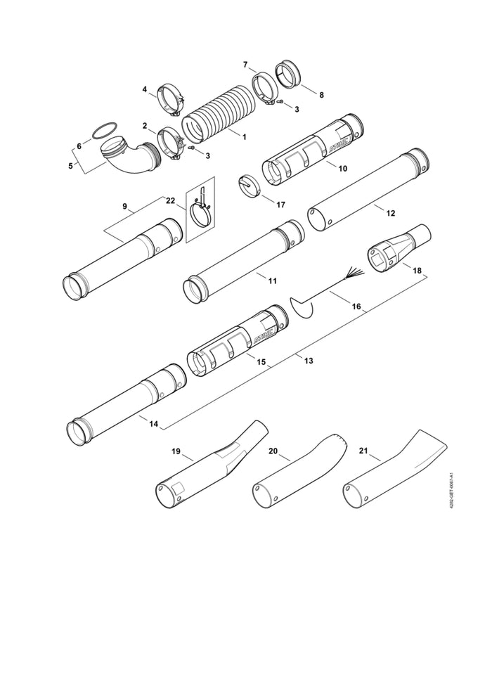 STIHL 9645-945-8645 RDR A 85x3,5-NBR70 positie 6 technische tekening