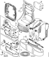 STIHL 4282-798-2200 Bodenplatte positie 21 technische tekening