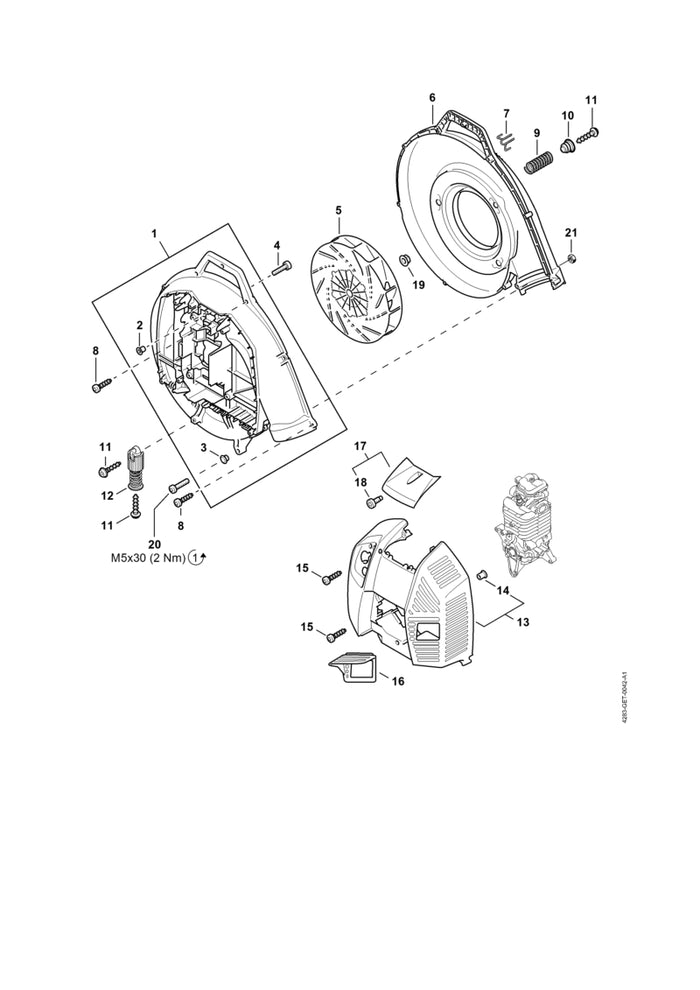 STIHL 9220-262-1401 6Kt-Mutter DIN EN14218-M12x1,25-10 positie 19 technische tekening
