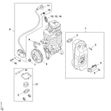 STIHL 4283-145-8100 Hutze positie 4 technische tekening