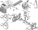 STIHL 4134-140-0603 Schalldämpfer positie 21 technische tekening