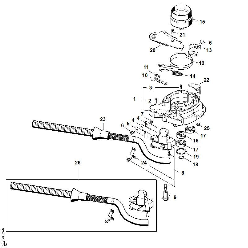 STIHL 4313-162-7900 Zugfeder positie 14 technische tekening