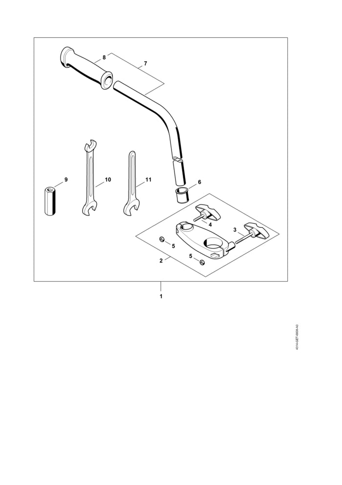 STIHL 4314-680-3700 Flansch positie 2 technische tekening