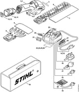 STIHL 4515-820-3500 Grasschermesser positie 8 technische tekening