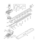 STIHL 4521-710-6000 Messer positie 14 technische tekening