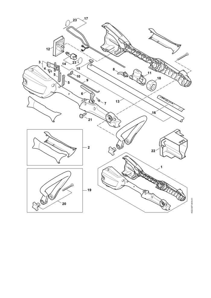 STIHL 0000-998-0409 Schenkelfeder positie 7 technische tekening