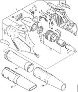STIHL 9074-477-3025 Schraube IS-P4x16 positie 22 technische tekening